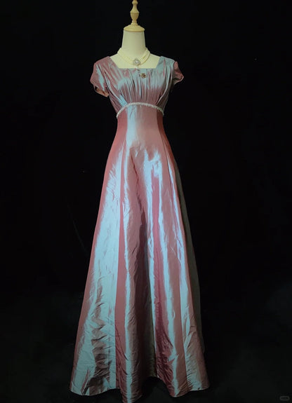 Elegant Prom Dress A Line Square Neck Pleated Prom Gown Evening Dress Gala Dress Business Dinner Dresss  D2421