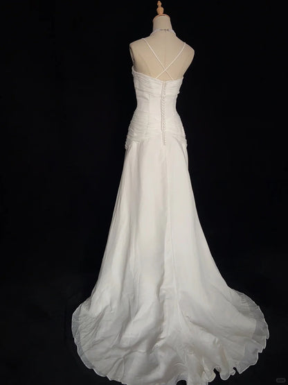 Elegant Prom Dress Spaghetti Straps Pleated Prom Gown Evening Dress Gala Dress Business Dinner Dress Wedding Dress  D2427