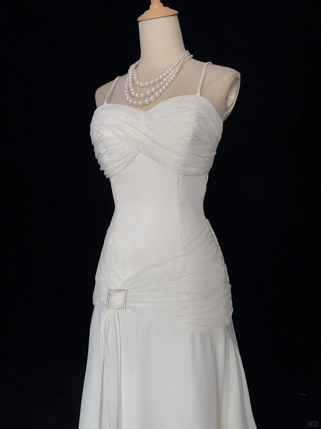 Elegant Prom Dress Spaghetti Straps Pleated Prom Gown Evening Dress Gala Dress Business Dinner Dress Wedding Dress  D2427