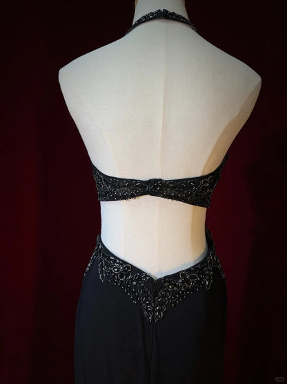 Stunning Prom Dress Halter Backless Evening Dress Prom Gown Gala Dress Business Dinner Dress  D2439