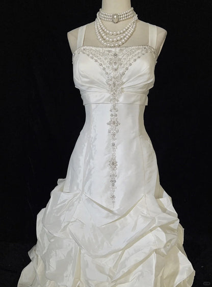 Stunning Wedding Dress Square Neck Pleated Prom Dress Evening Dress Gala Dress Birthday Dress  D2443