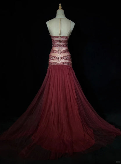 Charming Prom Dress Crew Neck Floor Length Prom Dress Evening Dress Gala Dress Business Dinner Dress  D2444