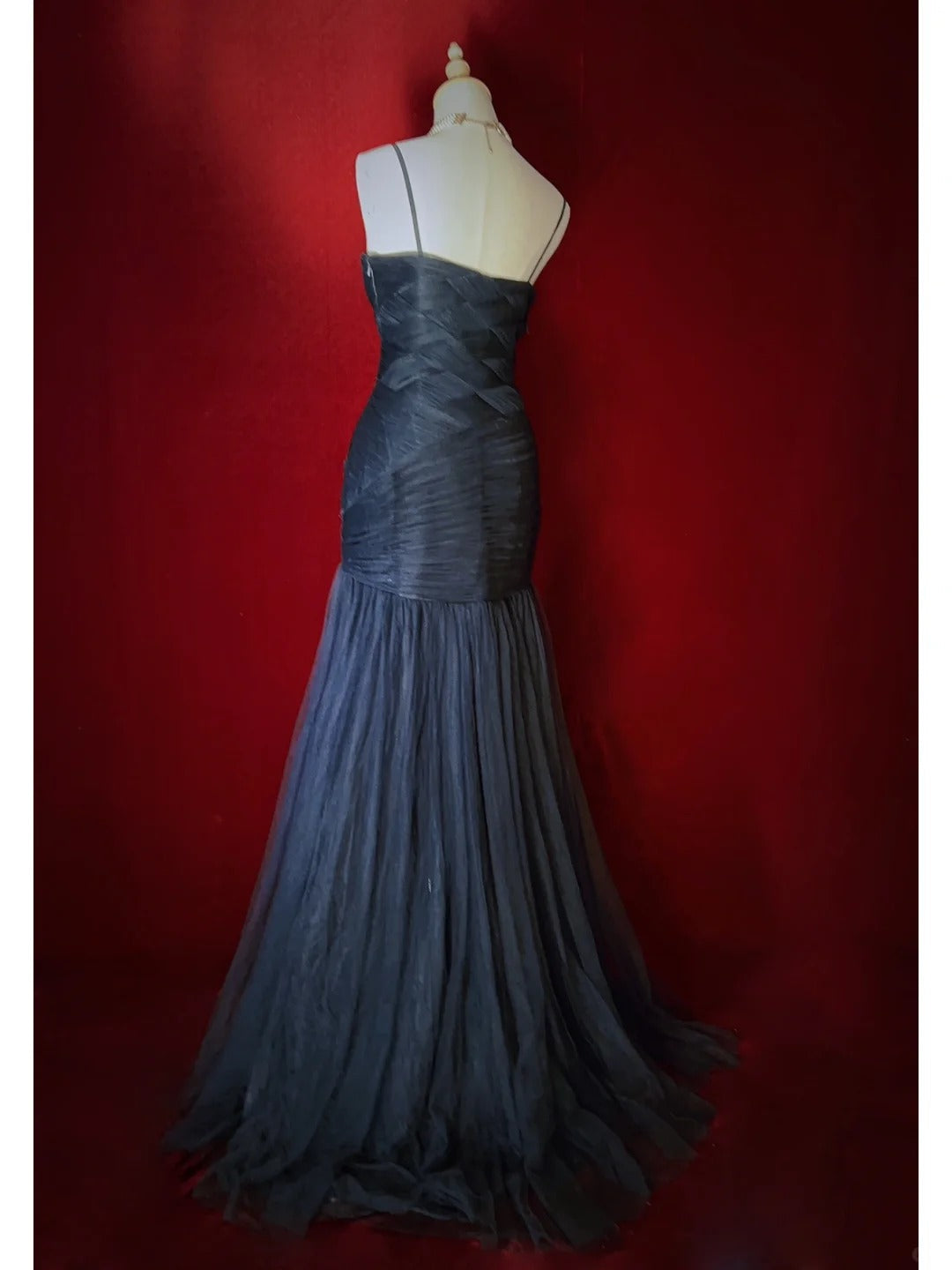 Elegant Prom Dress A Line Spaghetti Straps Pleated Prom Gown Evening Dress Gala Dress Business Dinner Dress  D2446