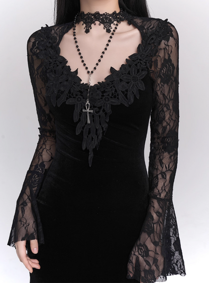 Halloween Costume Women Teenage Girl Dress Long Sleeves Gothic Dress Party Dress    D2457