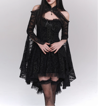 Halloween Costume Black Women Teenage Girl Dress Gothic Dress Party Dress    D2460