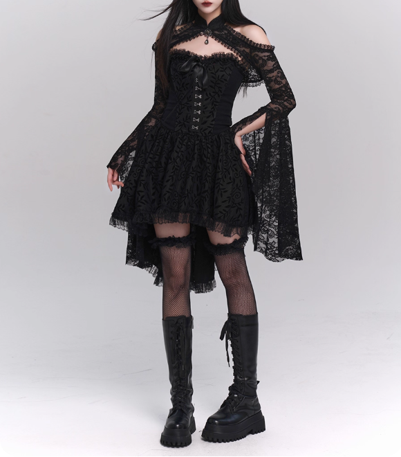 Halloween Costume Black Women Teenage Girl Dress Gothic Dress Party Dress    D2460