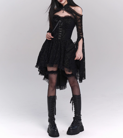 Halloween Costume Black Women Teenage Girl Dress Gothic Dress Party Dress    D2460