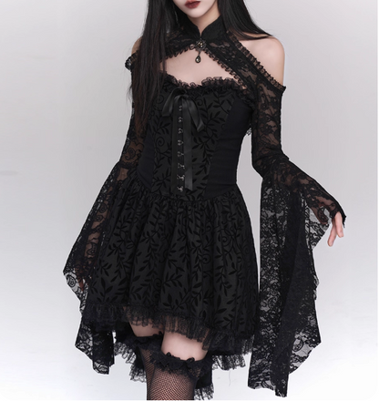 Halloween Costume Black Women Teenage Girl Dress Gothic Dress Party Dress    D2460