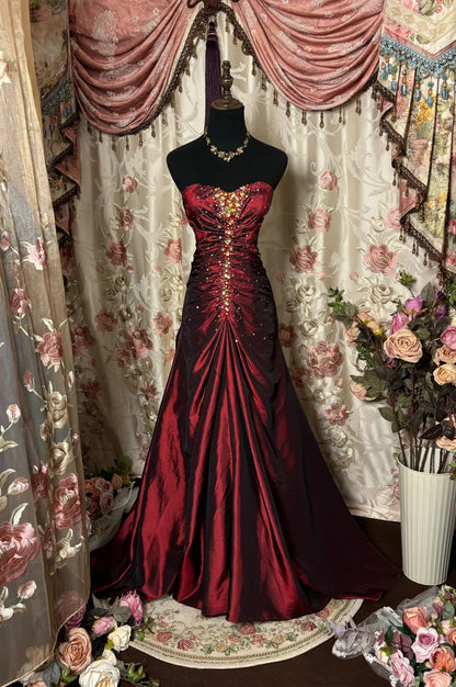 Beauty Prom Dress Sweetheart Pleated Prom Gown Evening Dress Gala Dress Business Dinner Dress  D2466