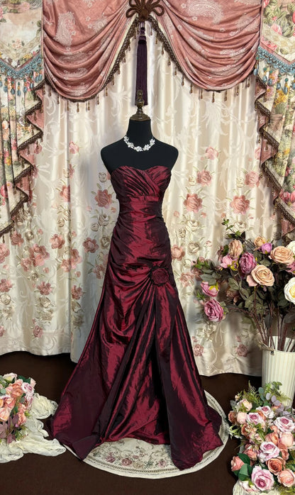 Elegant Prom Dress A Line Sweetheart Pleated Long Prom Gown Evening Dress Party Dress Gala Dress D2478