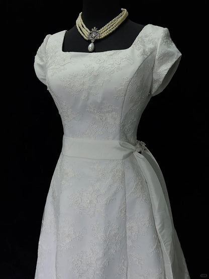Charming Prom Dress A Line Square Neck Mermaid Wedding Dress Evening Dress Gala Dress Business Dinner Dress    D2503