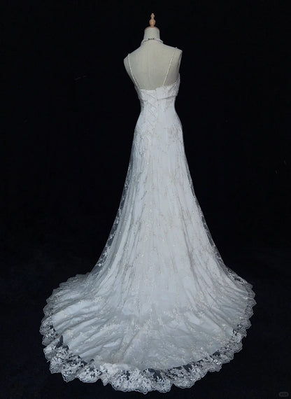 Elegant Prom Dress Spaghetti Straps Wedding Dress Evening Dress Gala Dress Business Dinner Dress      D2507