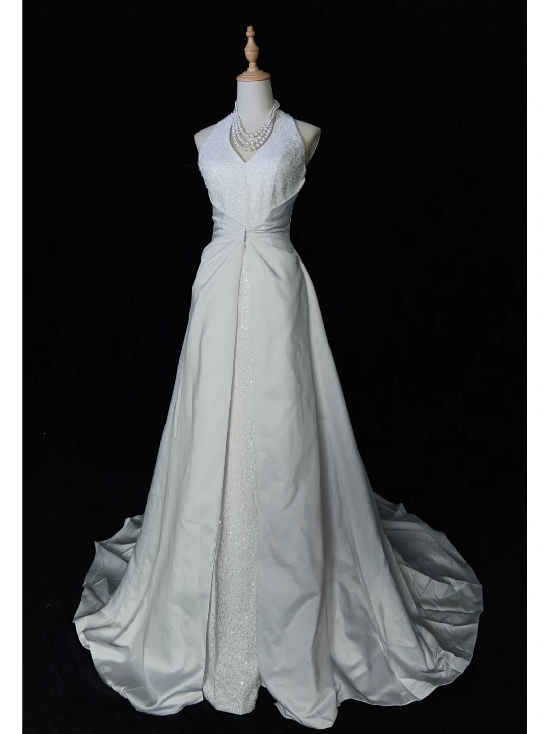 Gorgeous Wedding Dress Halter Beading Prom Gown Evening Dress Gala Dress     D2509