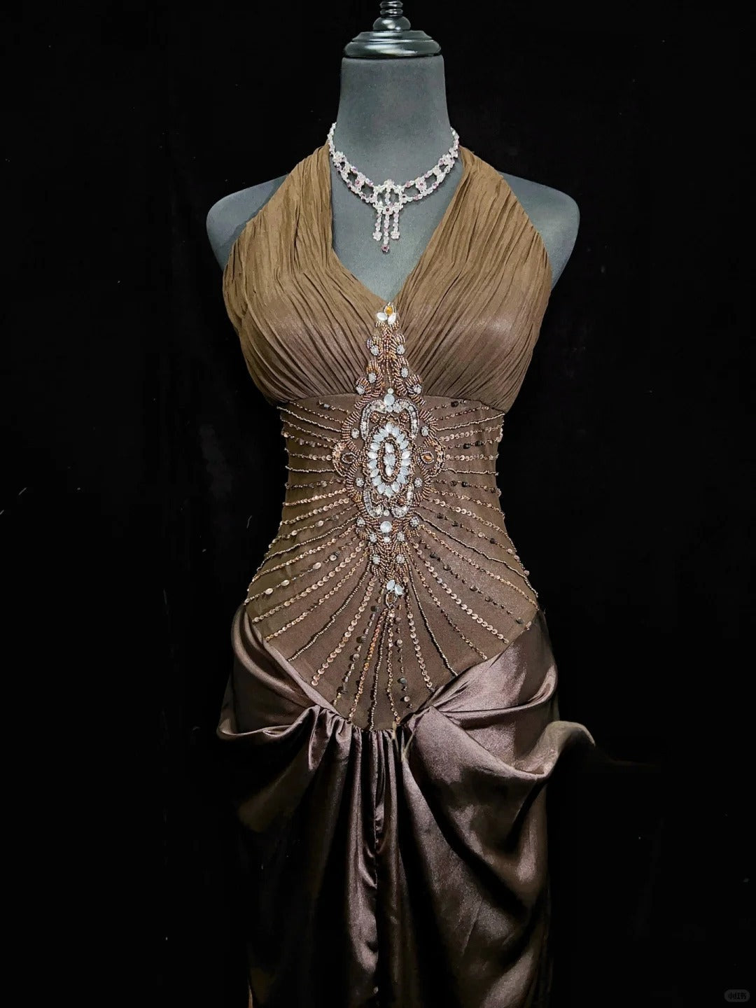 Gorgeous Prom Dress Halter Pleated Prom Gown Evening Dress Gala Dress Business Dinner Dress     D2511