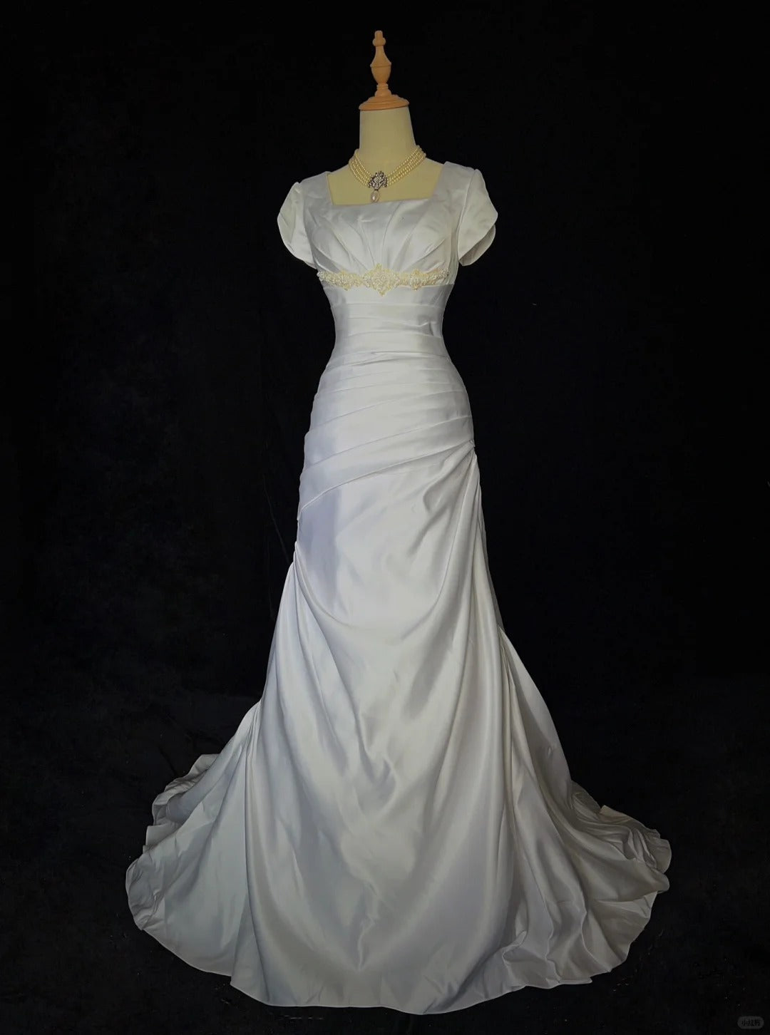 Elegant Prom Dress Square Neck Pleated Prom Gown Evening Dress Gala Dress Business Dinner Dress      D2514