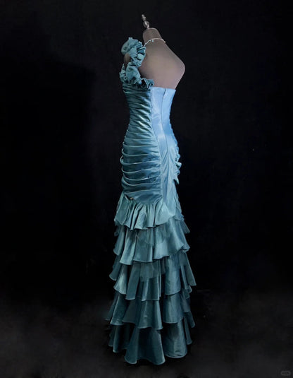 Gorgeous Prom Dress One Shoulder Pleated Prom Gown Evening Dress Gala Dress   D2517