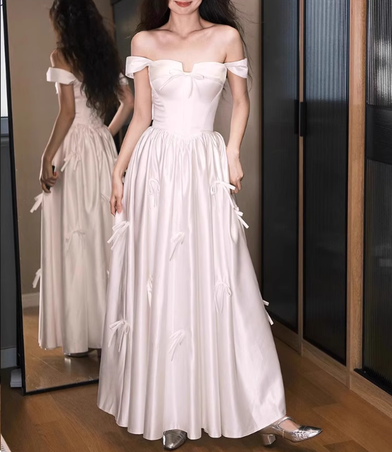 Beauty Prom Dress Off Shoulder Pleated Prom Gown Evening Dress Gala Dress    D2526