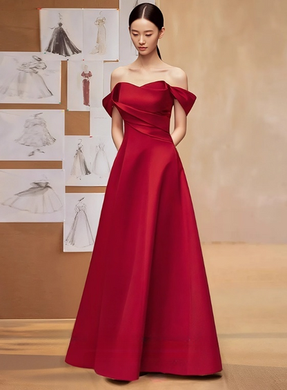 Elegant Prom Dress A Line Wine Red Prom Gown Evening Dress Gala Dress Dress D2535