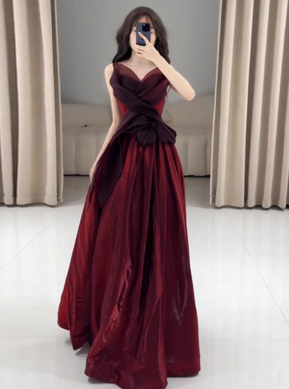 Charming Prom Dress A Line Pleated Prom Gown Evening Dress Gala Dress Dress D2540