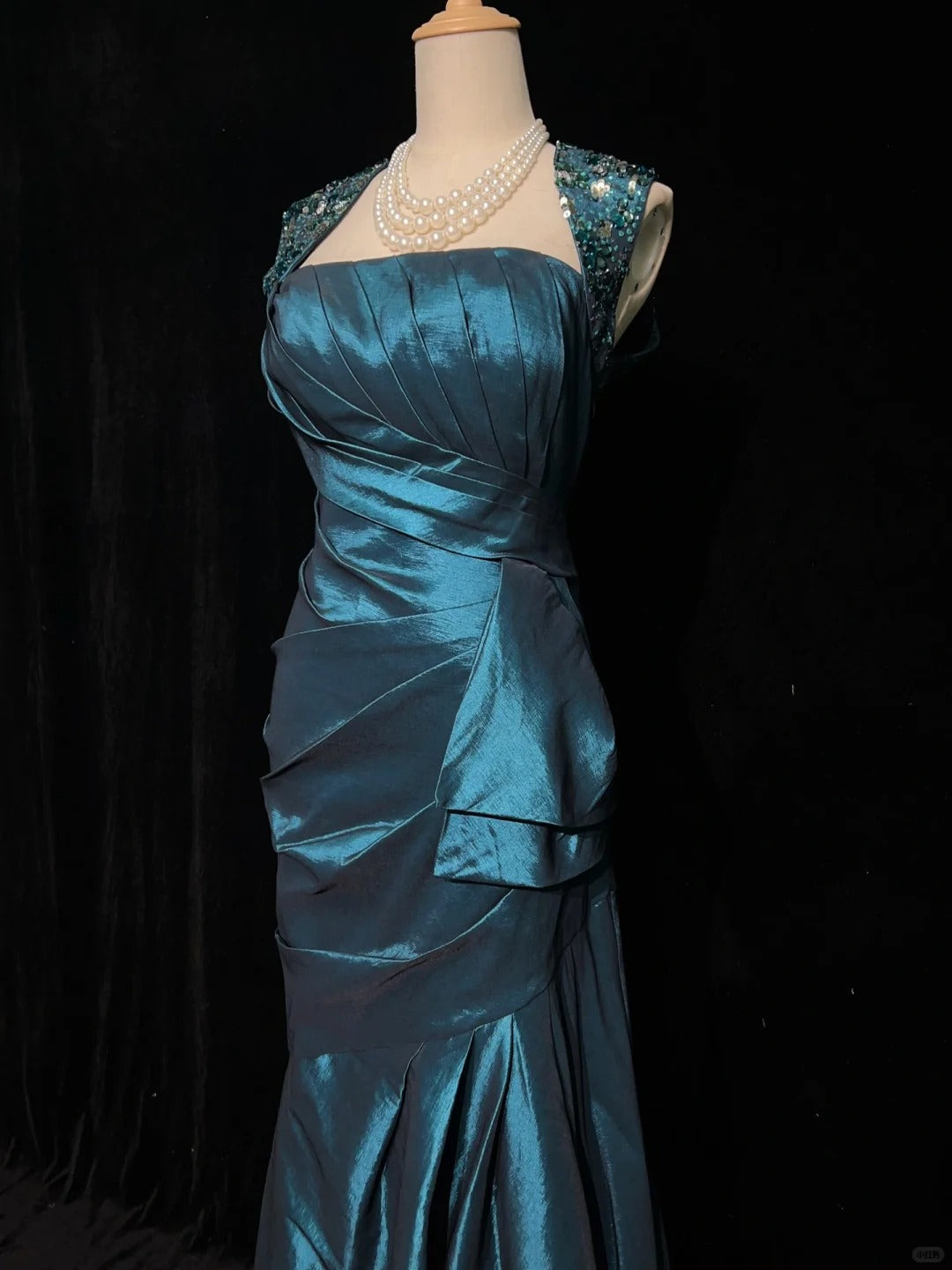 Elegant Prom Dress Backless Pleated Mermaid Prom Gown Evening Dress Gala Dress   D2561