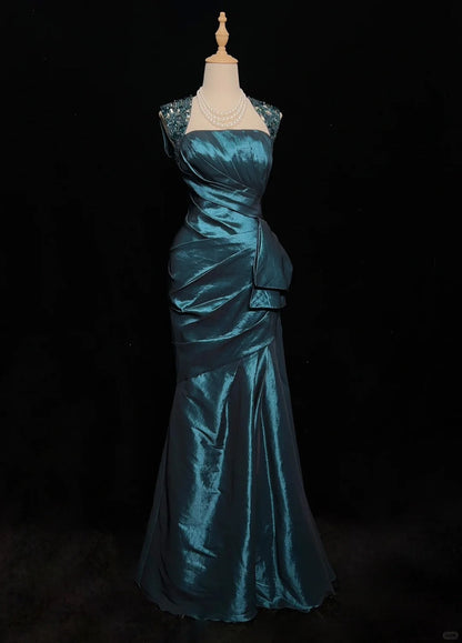 Elegant Prom Dress Backless Pleated Mermaid Prom Gown Evening Dress Gala Dress   D2561