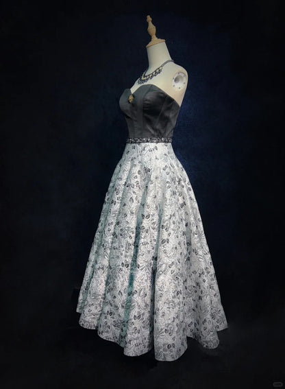Elegant Prom Dress A Line Sweetheart Print Prom Gown Gala Dress Evening Dresses    D2600