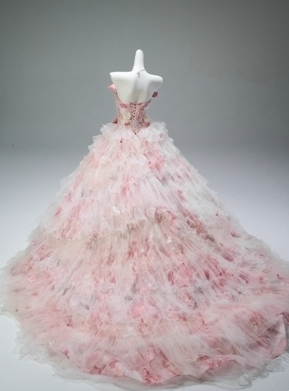 Gorgeous Prom Dress Off Shoulder Ruffle Pleated Ball Gown Gala Dress Evening Dress Quinceanera 16 Dress  D2638