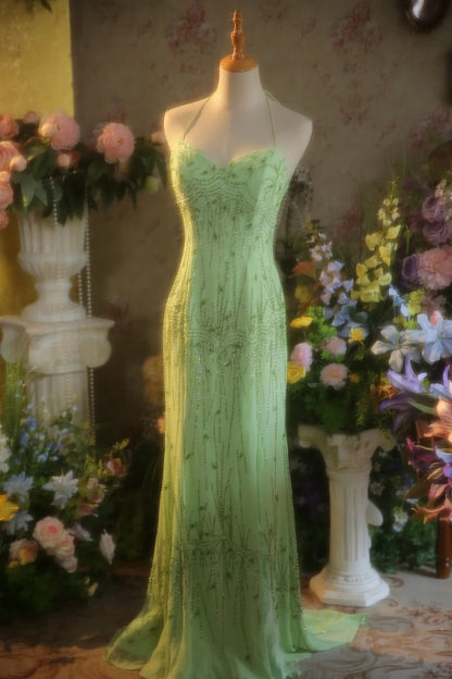 Beauty Prom Dress Halter Beading Prom Gown Evening Dress Party Dress  D2682