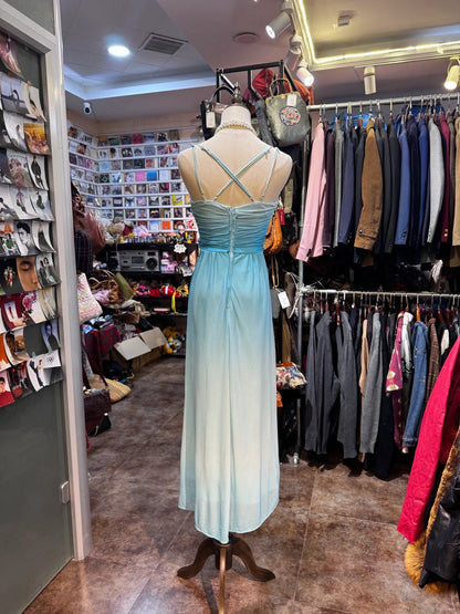 Sweet Prom Dress Spaghetti Straps Pleated Crystal Prom Gown Evening Dress Gala Dresses  D2699