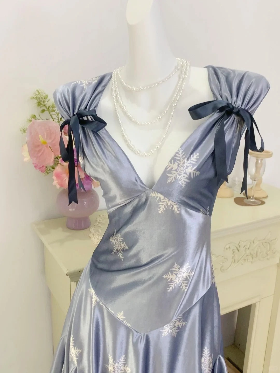 Beauty Homecoming A Line Dress V-neck Print Short Prom Dress Party Dress    D2733