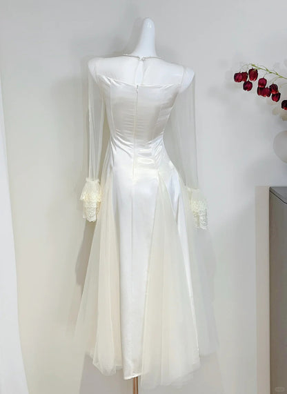Elegant Prom Dress Crew Neck Tulle Evening Dress Gala Dress  D2725