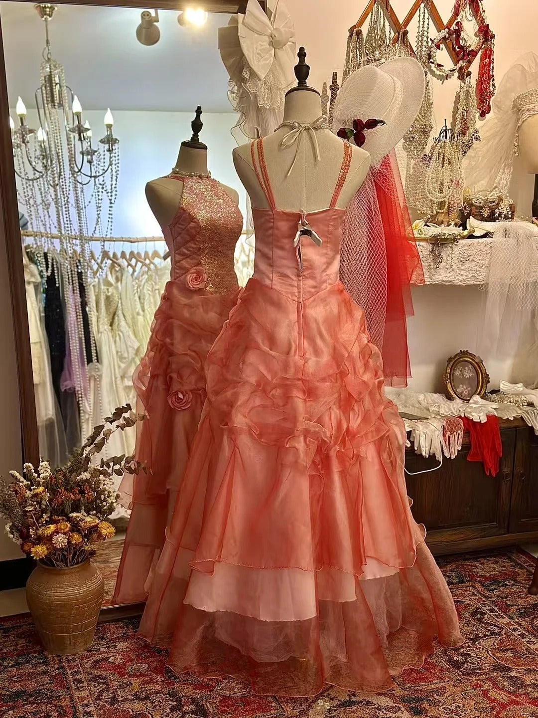 Unique Prom Dress Spaghetti Straps Pleated Birthday Party Dress Gala Dress Evening Dress     D2734