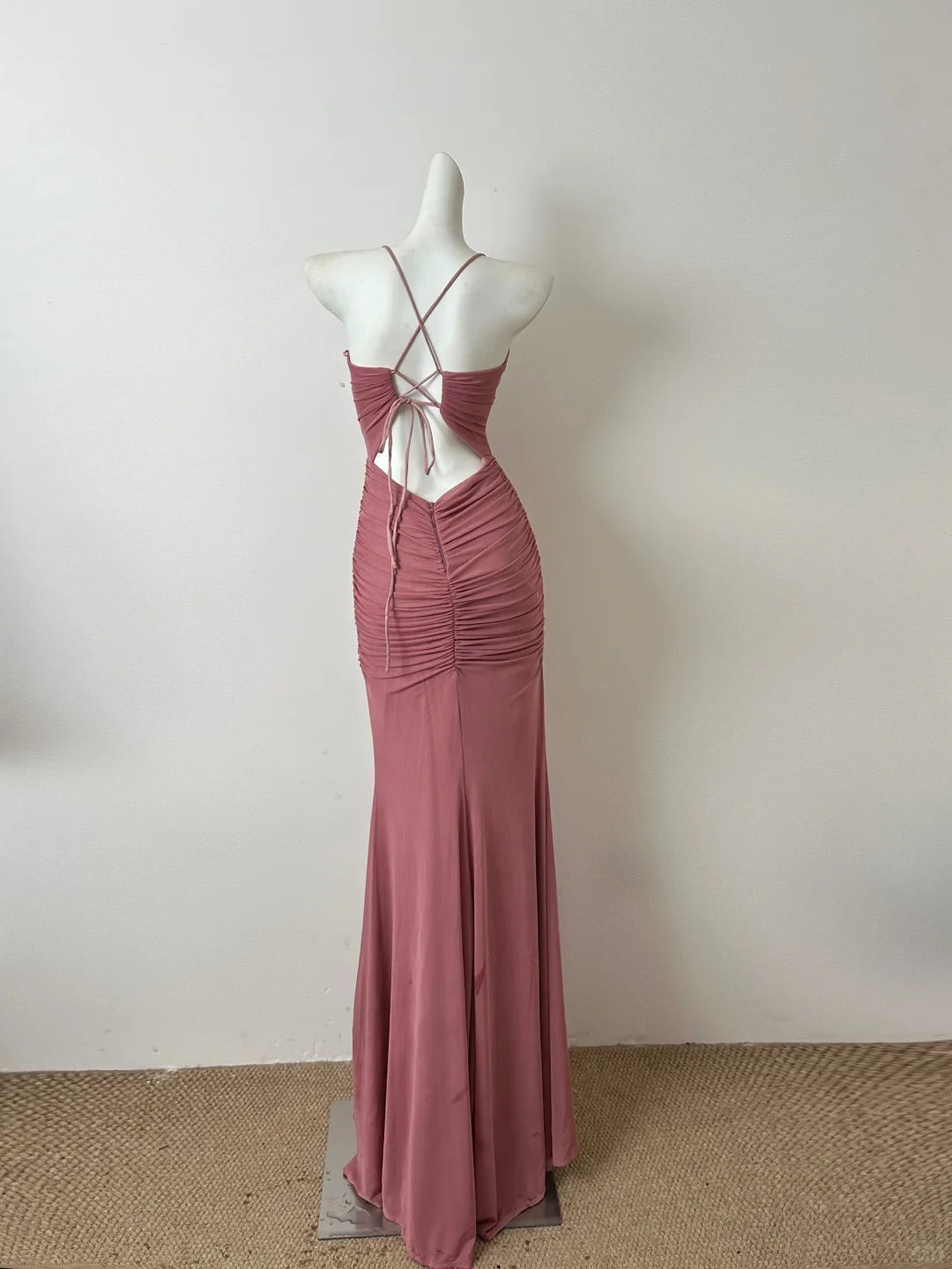Beauty Women Dress Sweetheart Pleated Long Vacation Dress Birthday Party Dress  D2754