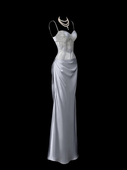 Elegant Prom Dress Spaghetti Straps Pleated Evening Dress Gala Dress   D2769