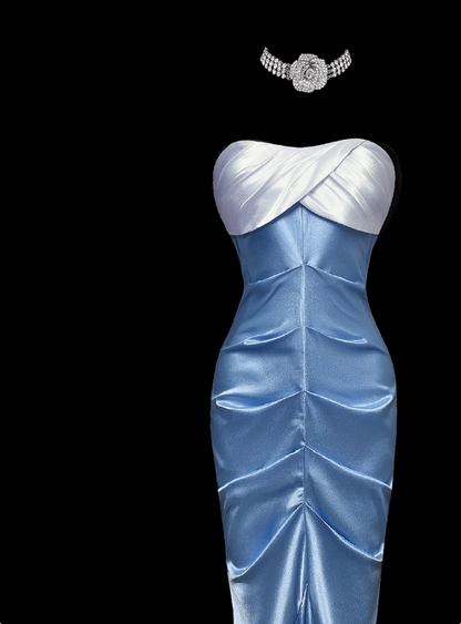 Sweet Prom Dress Sweetheart Pleated Mermaid Prom Dress Evening Dress Party Dress   D2787