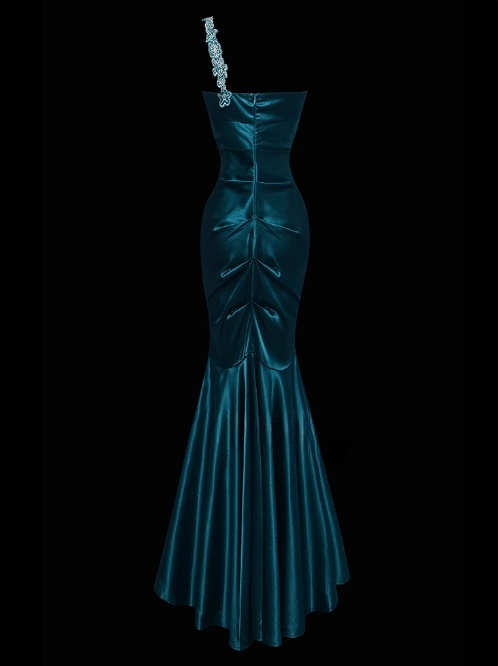 Elegant Prom Dress One Shoulder Pleated Mermaid Prom Dress Evening Dress Party Dress   D2788