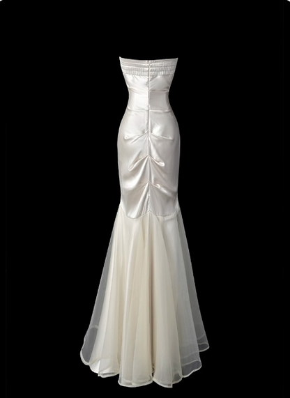 Stunning Prom Dress Sweetheart Pleated Tulle Mermaid Evening Dress Prom Gown Gala Dress    D2790