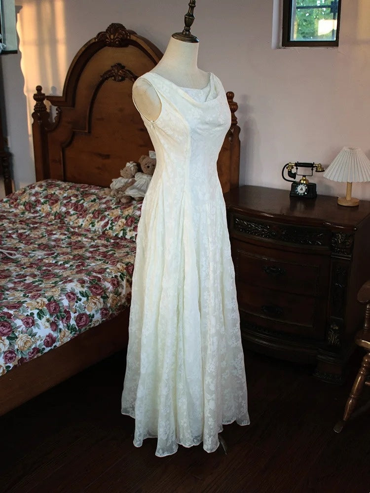 Elegant Prom Dress A Line Crew Neck Pleated Evening Dress Gala Dress Birthday Party Dress   D2798