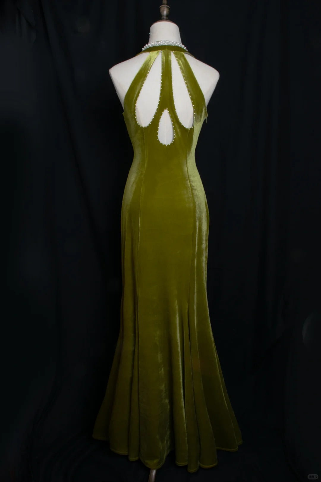 Gorgeous Prom Dress V-neck Pearl Birthday Party Dress Evening Dress Gala Dress    D2803