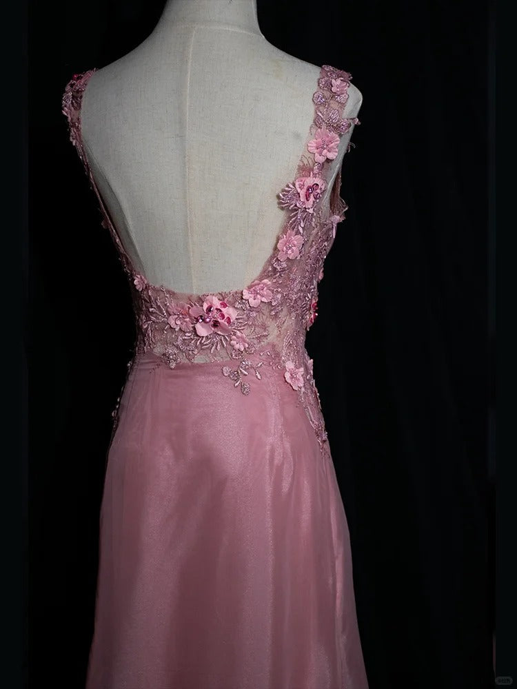 Sweet Prom Dress Appliques Pleated Gala Dress Birthday Party Dress Evening Dress  D2810