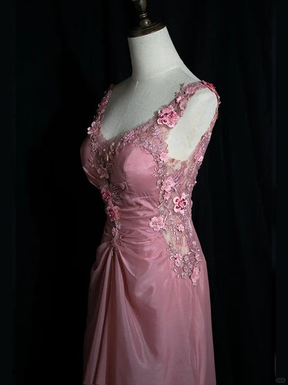 Sweet Prom Dress Appliques Pleated Gala Dress Birthday Party Dress Evening Dress  D2810