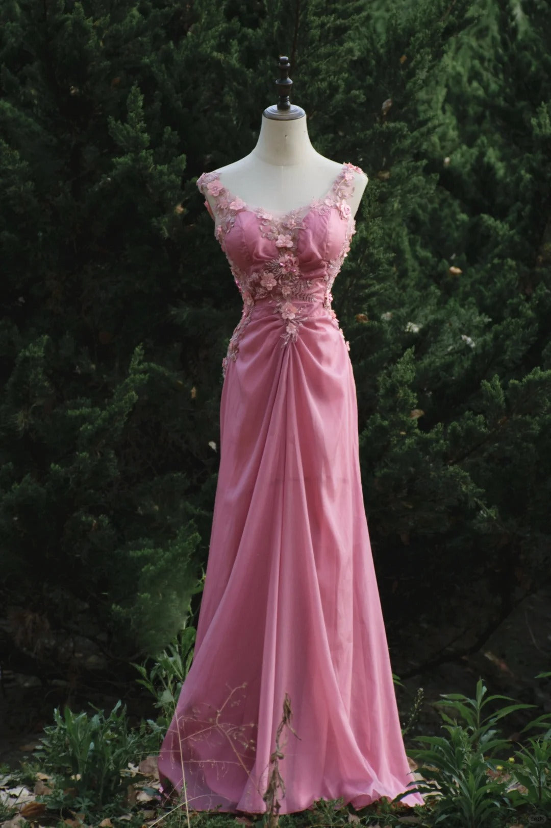 Sweet Prom Dress Appliques Pleated Gala Dress Birthday Party Dress Evening Dress  D2810