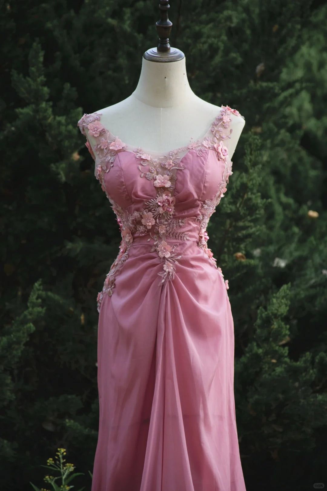 Sweet Prom Dress Appliques Pleated Gala Dress Birthday Party Dress Evening Dress  D2810