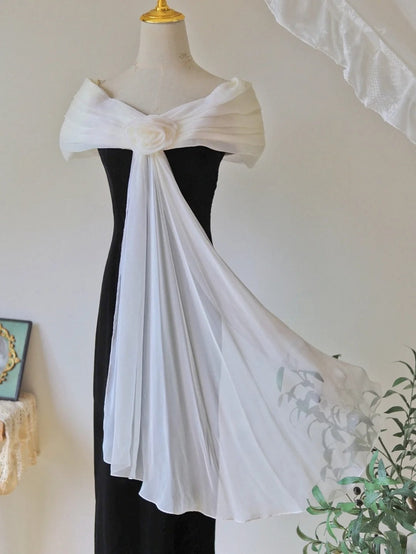 Elegant Prom Dress Off Shoulder Pleated Evening Dress Gala Dress  D2824