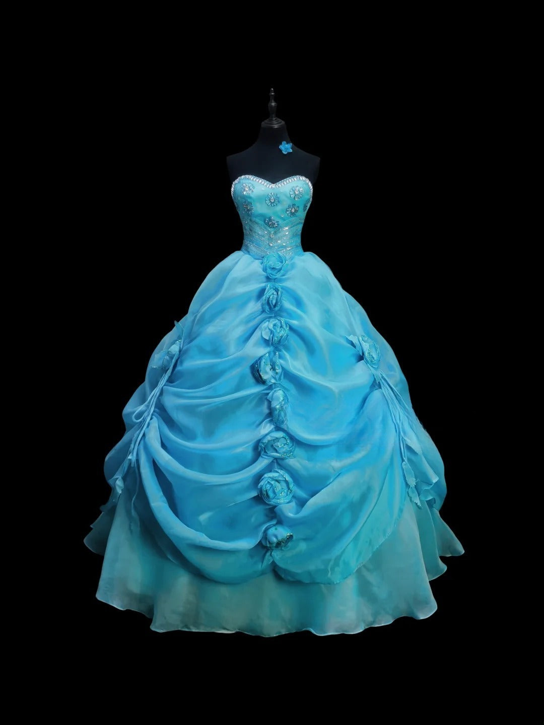 Sweet Prom Dress Sweetheart Crystal Pleated Ball Gown 16th Dress Evening Dress  D2826