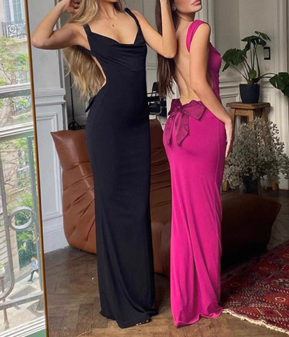 Minimalist Summer Dress Spaghetti Straps Backless Women Dress Vacation Outfits Party Dress   D2882