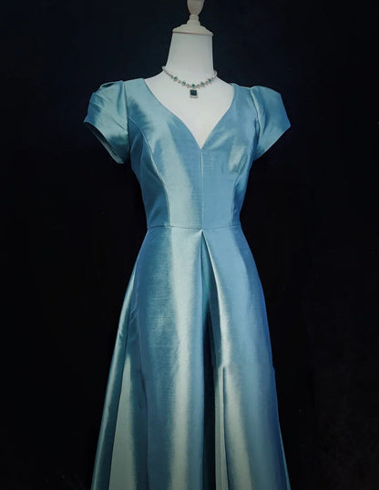 Elegant Prom Dress A Line Square Neck Evening Dress Gala Dress    D2895
