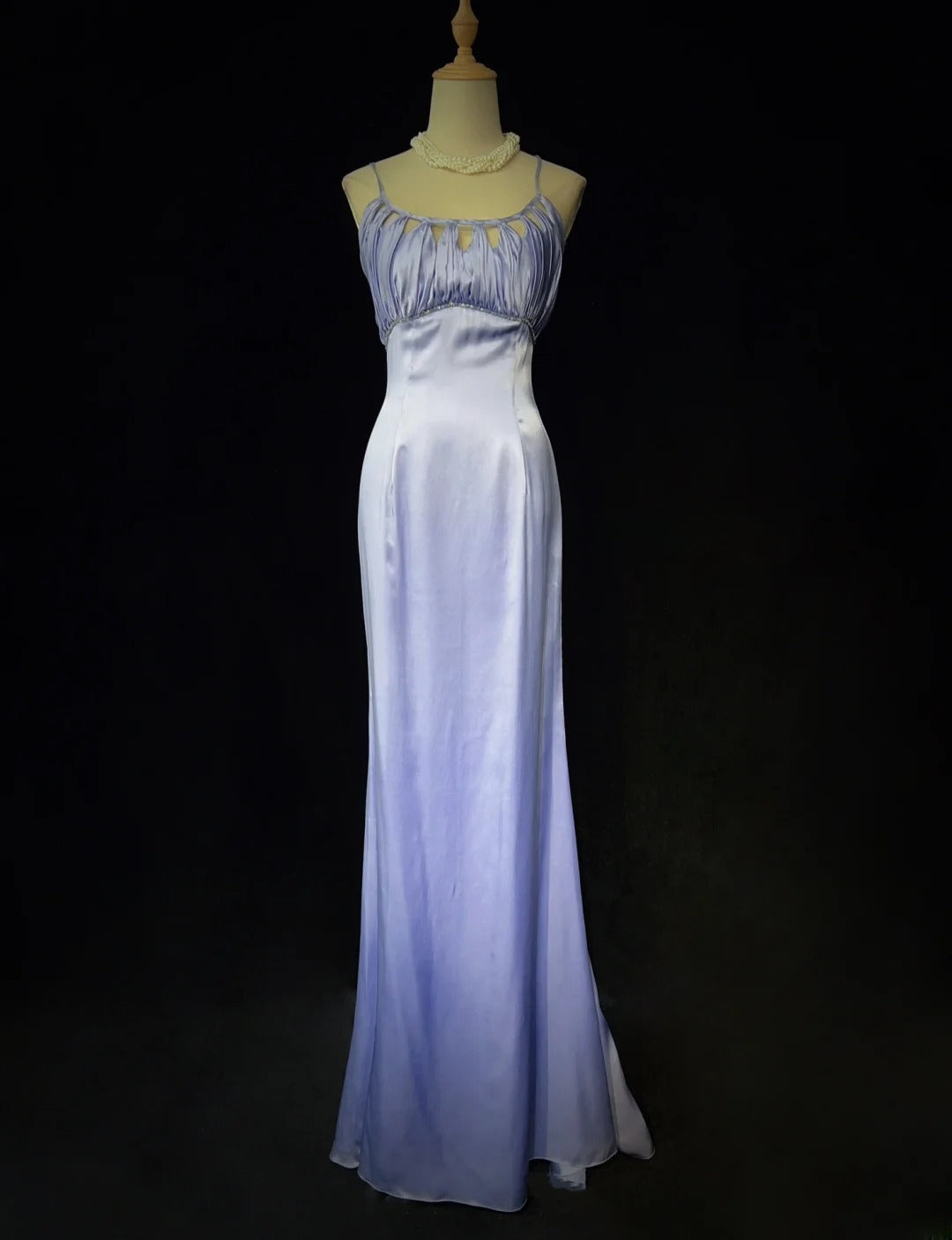 Elegant Prom Dress Spaghetti Straps Pleated Gala Dress Evening Dress Birthday Dress   D2904