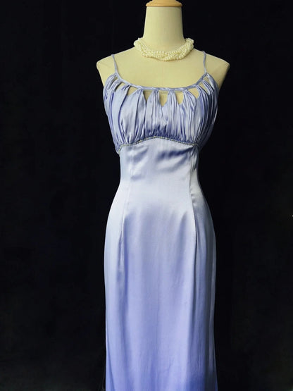 Elegant Prom Dress Spaghetti Straps Pleated Gala Dress Evening Dress Birthday Dress   D2904