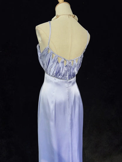 Elegant Prom Dress Spaghetti Straps Pleated Gala Dress Evening Dress Birthday Dress   D2904